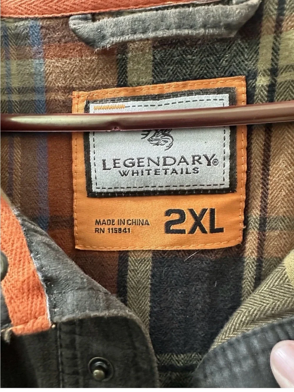 Legendary Whitetails Olive Green Canvas Field Jacket with Orange Trim